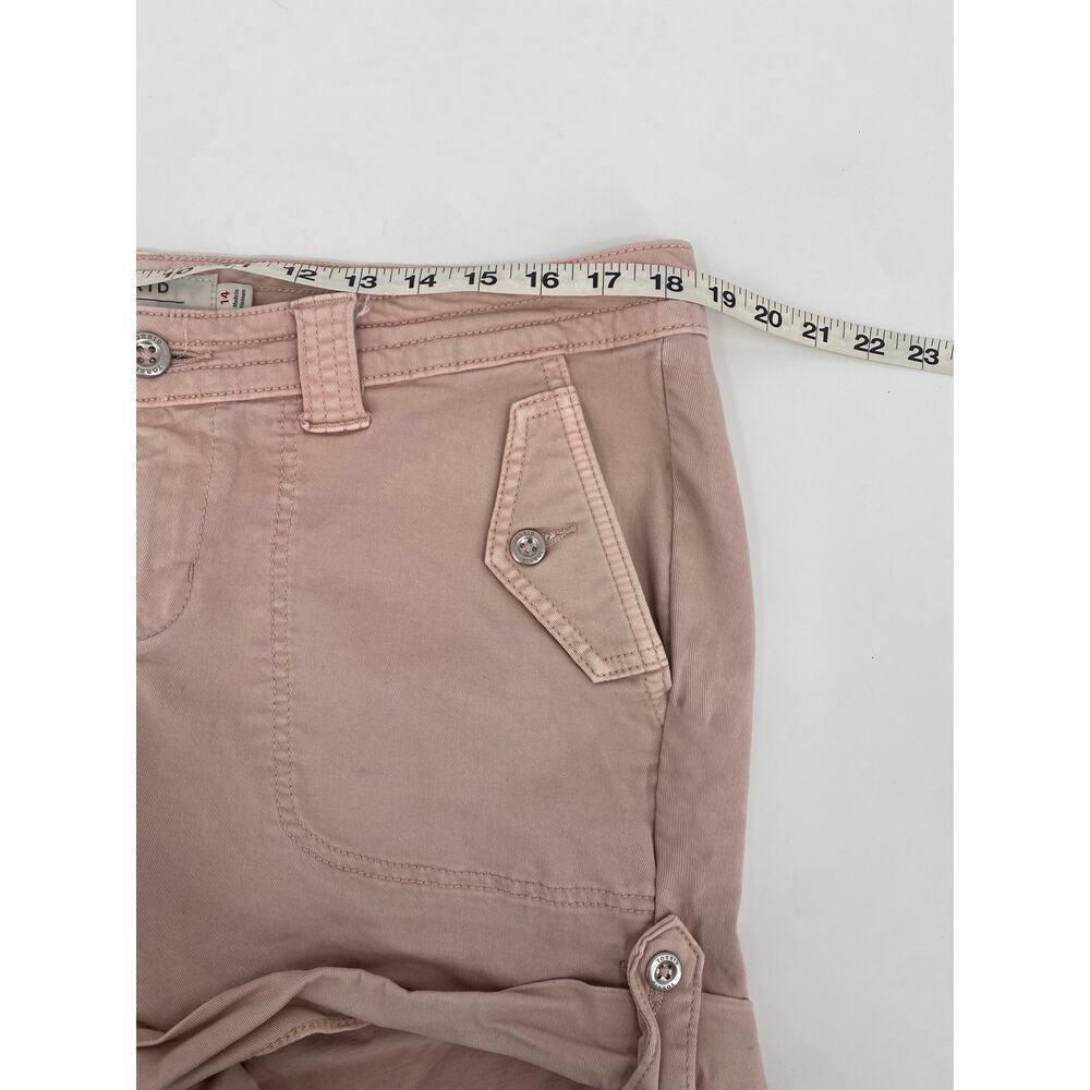 Torrid Pink Jean Roll Hem Shorts Slant Pockets Button size 14 - Picture 7 of 11